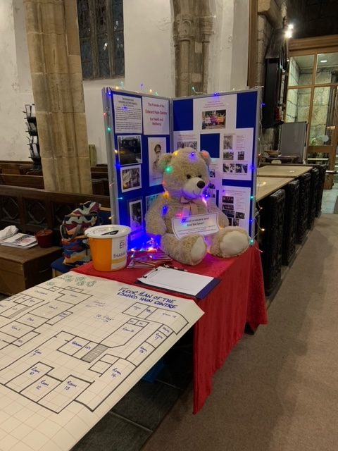 Photo of large teddy bear at the Edward Hain Centre stall