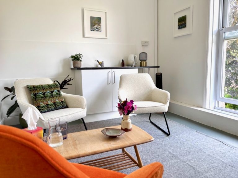 Photo of a bright-looking room for counselling sessions