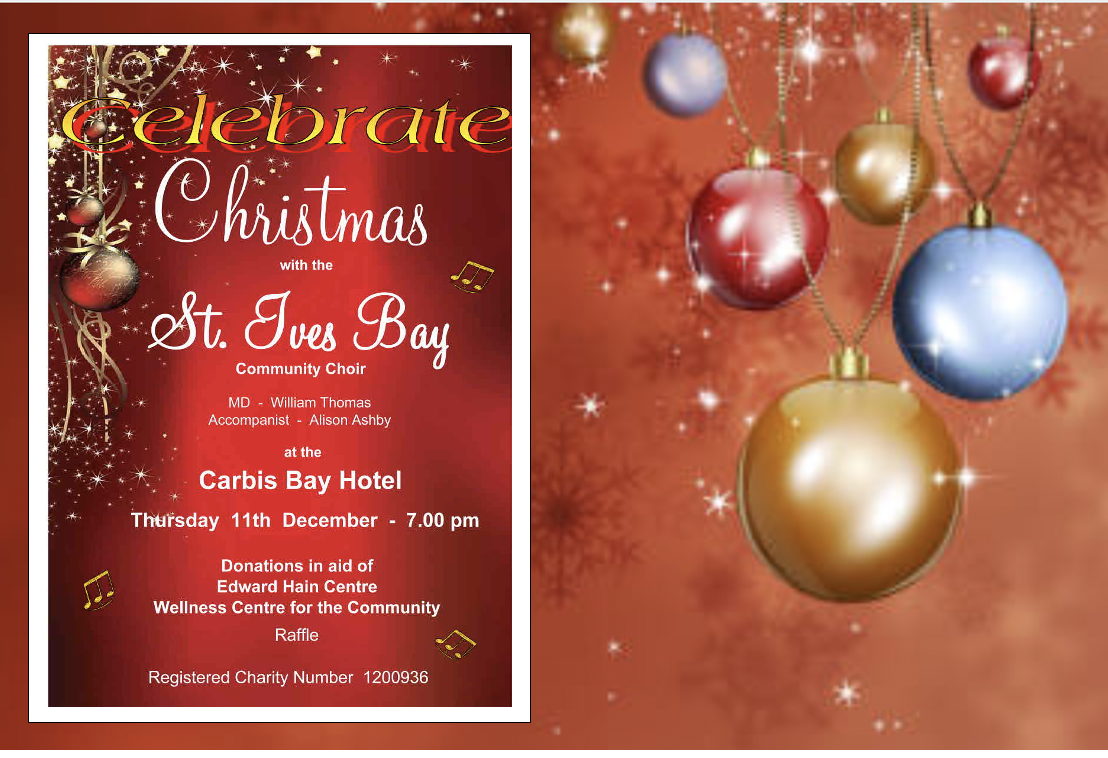 Choir poster with baubles