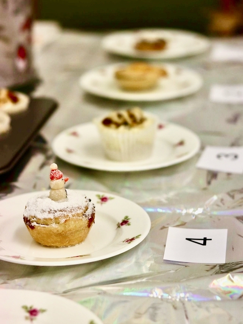 Mince pies on a table