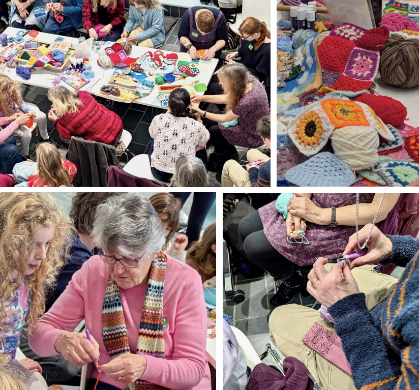 Composite image of 4 photos of ECH crafters