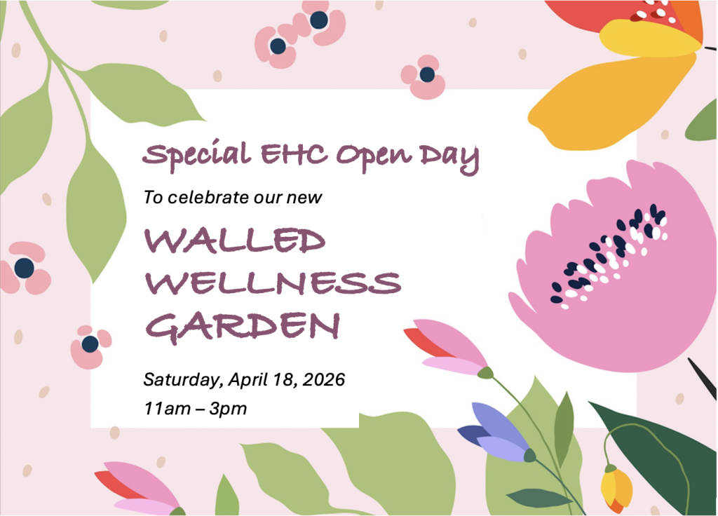 Poster for Walled Wellness garden open day