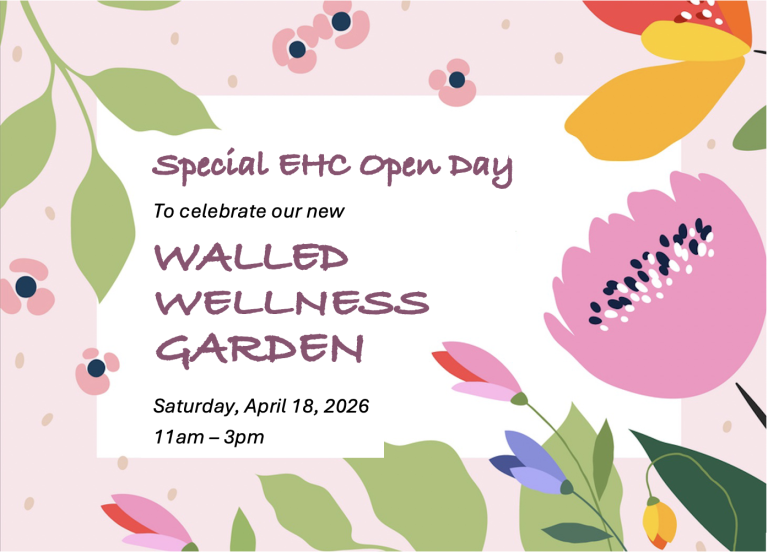 Poster for Walled Wellness garden open day