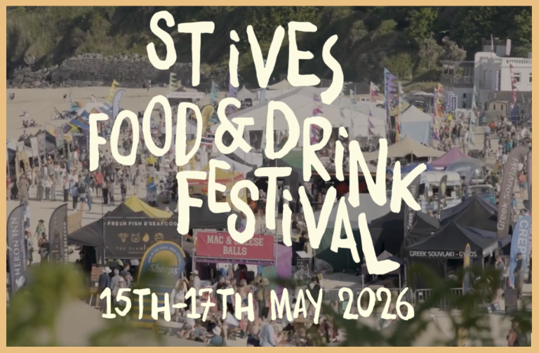 Image of beach festival with wording superimposed