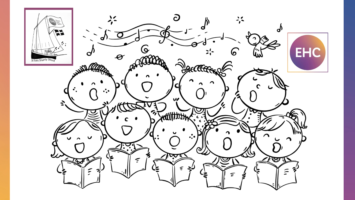 Cartoon of children singing