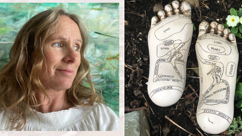 Image of female Reflexologist and feet