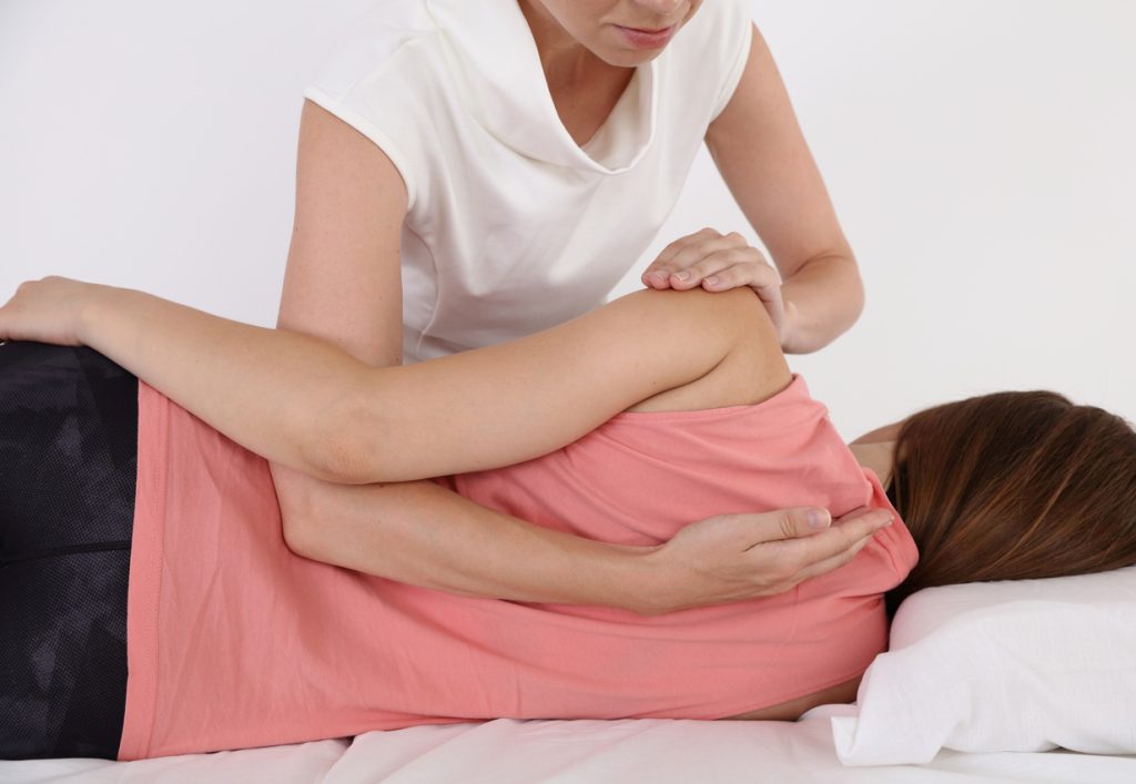 Image of practitioner and client